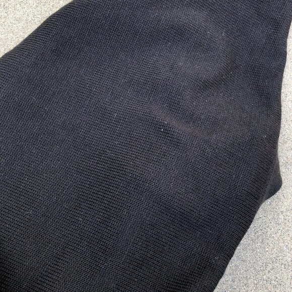 VTG VSA Custom Apparel Wool Cardigan Sweater MED Wool Black Button Knit - Picture 4 of 8